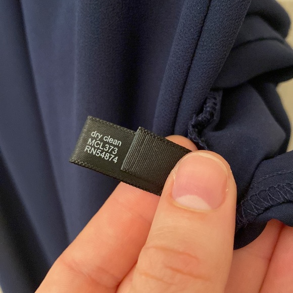 Navy Lace back Hi-Lo Hem Maxi Dress - Picture 11 of 11